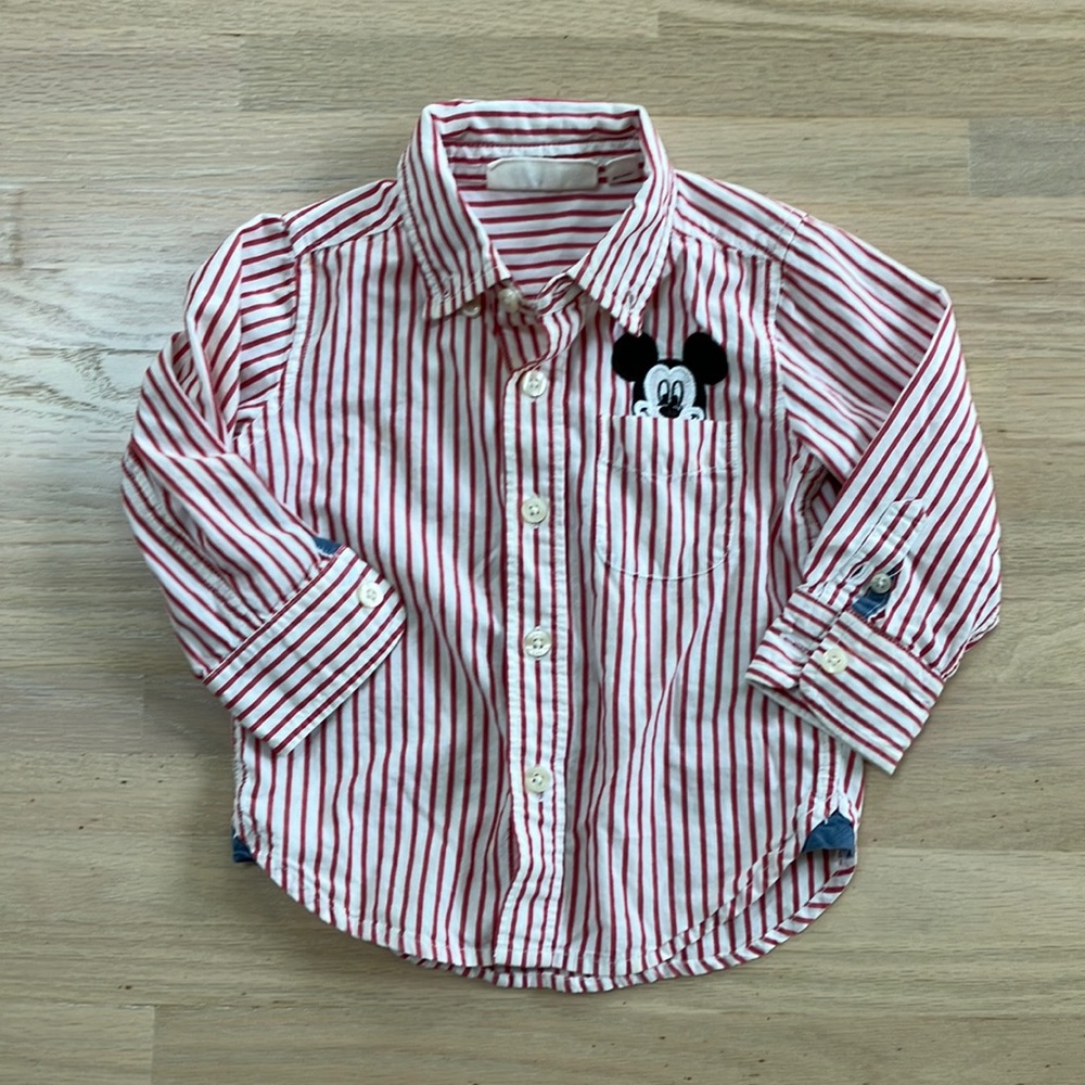 Baby Gap Mickey Mouse Button Up size 18-24mo